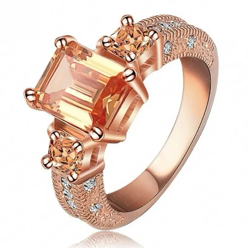 Sunset Sapphire & Crystal Ring for Women