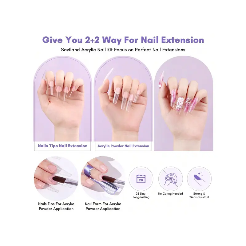 Grandland acrylic nail kit-3 colors acrylic powder and liquid set with acrylic nail brushes/nail drill/top gel/non-acid pH link/nail glue/Dappen dish/imitation nail tips gel X nail Kit for salon DIY 1