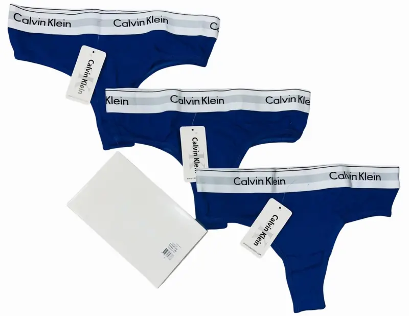Calvin Klein Women's Thongs 3 in Pack – Pick Your Perfect Colors (Black, Red, Blue & Pink) Womenswear 3