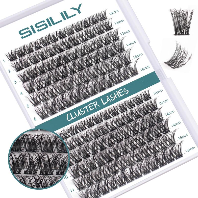 Individual Lashes SISILILY Cluster Lashes 144 Lash Clusters DIY Lash Extensions C D Curl Cluster Eyelashes Reusable False Eyelashes 3D Wispy Fluffy Individual Lashes 10-16mm Length (DM01plus-mix) 5
