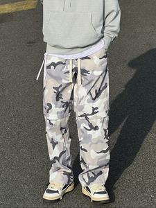 Men's Camo Print Pants, Loose Casual Comfy Trousers for Fall & Winter, Men's Bottoms for Daily Wear