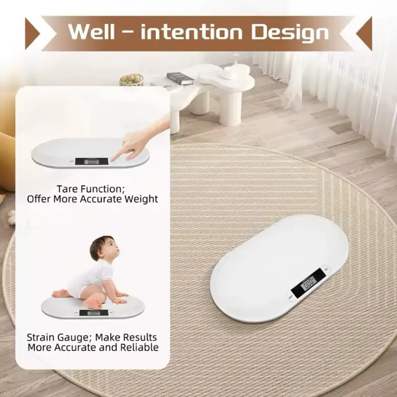 Smart Baby & Pet Scale 44LBS | Digital LCD Weight Tracker for Newborns, Infants & Small Pets (20KG Max) 2