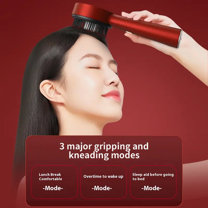 Electric Scalp Massage Brush Cordless Electric Head Massager Comb Electric Massage Scalp Applicator Liquid Comb Vibration Hair Massage Scalp Brush Red Light Therapy Heating Massage Comb 5