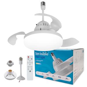 Ceiling Fans with Lights, Remote Control, E27 3-speed Adjustable Fan Light, Fan Lights Ceiling for Bedroom, Living Room, Bedroom, Kitchen and Office