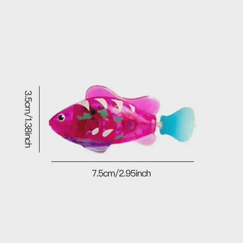 Cat Toy LED Inductive Interactive Swimming Robot Fish Toys Glowing Electric Fishs Stimulate Kitten Hunting Instinct Pet Products 5