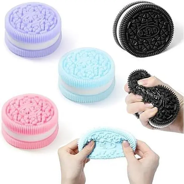 Biscuit Stress Relief Toy, Taba Squishy, Pinching Biscuit Simulation Toy Fufu Squishy Stress Relief Toy