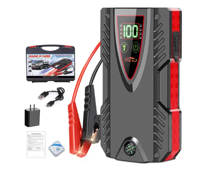 Car Jump Starter Pack 12V Booster Power Bank USB Battery Charger 99800mah for Long Distance Travel and Emergency Situations