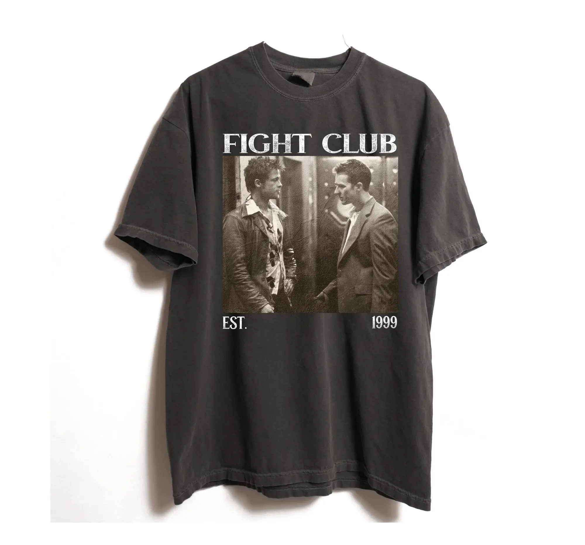 Fight Club Shirt, Tyler Durden Shirt, Fight Club Fan Gifts, Vintage T-Shirt, Gift For Women And Man Unisex Tee Cotton Menswear
