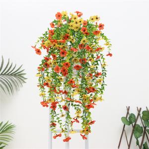 4pcs Artificial Silk Violet Flowers with Eucalyptus Leaves for Porch Garden Wedding Decor(without vase)