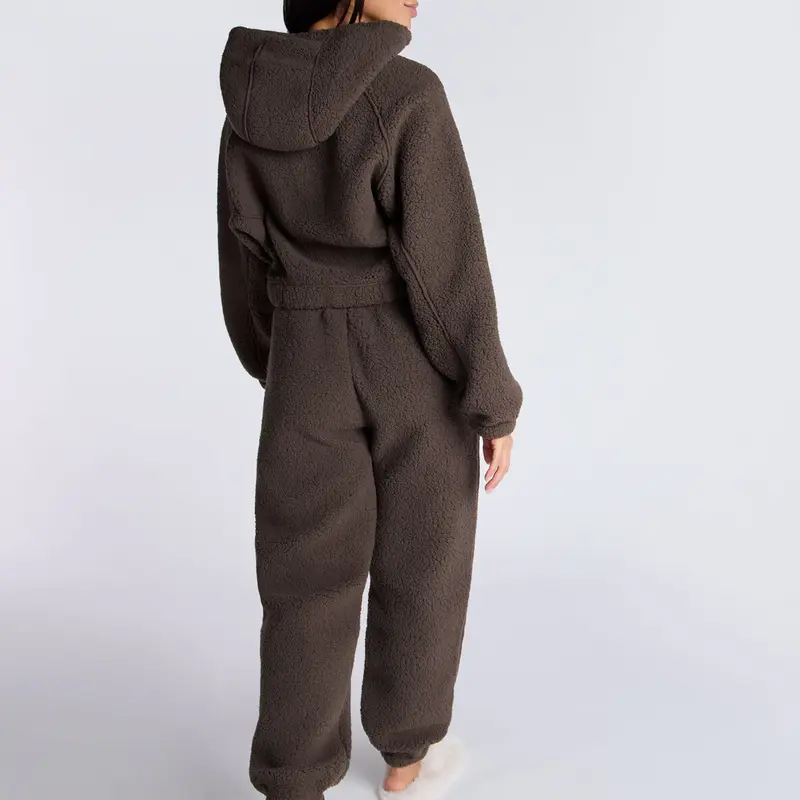 Boux Avenue Seamed Borg Lounge Set Hoodie and Joggers Sleepwear Loungewear 1