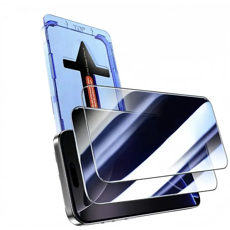 Screen Protector-Dust-free Applicator FOR Samsung and iPhone 16/15/14/13/12 " 2025 SPRING SALE" (Reusable Easy Installation) Headset Covered, Fully Protection, Fingerprint-proof, Electroplated Layer, Tempered glass, screen  protectors