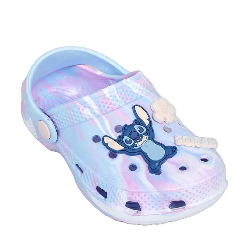 Disney Stitch Girls Clogs Sandals + 3D Charms Summer Sliders Beach Shoes Uk Size 8-1 1