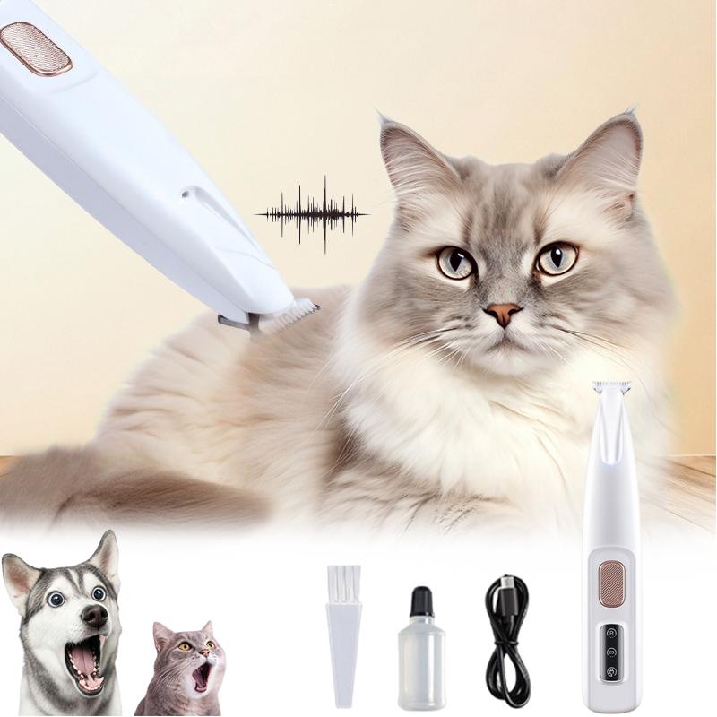 Dog Paw Trimmer with LED Light Fully Waterproof Portable Pet Hair Trimmer with Display Dog Clippers Grooming 18mm Widen Blade 2