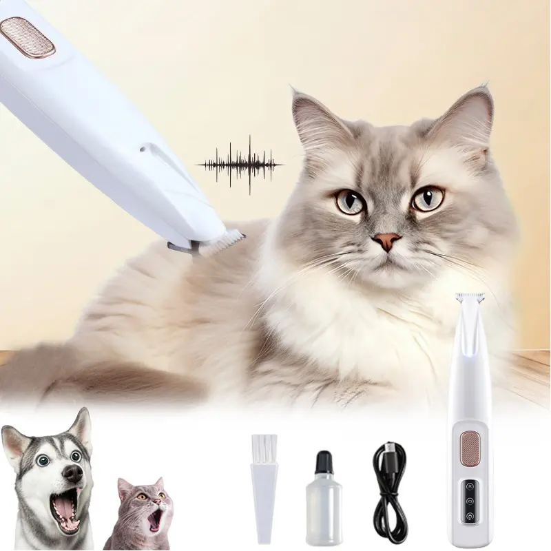 Dog Paw Trimmer with LED Light Fully Waterproof Portable Pet Hair Trimmer with Display Dog Clippers Grooming 18mm Widen Blade 1