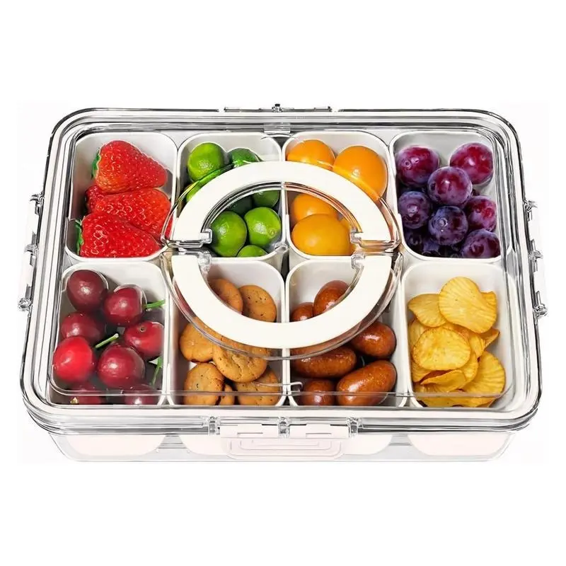Food Storage Box, 1 Set Clear Food Storage Container with Lid & Handle, Lunch Box, Kitchen Gadgets Accessories, Portable Snacks Storage Container for Home Kitchen Party, Back To School Supplies, Gifts for Boyfriend, Travel Accessories