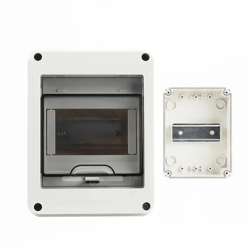 5Way Waterproof Distribution Box Circuit Breaker MCB Power Plastic Junction Wire Box IP65 Electrical Box 4