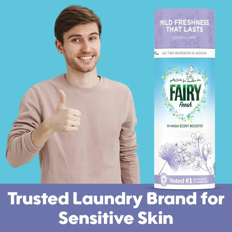 Fairy Non Bio Laundry Silk Tree Blossom & Jasmine 3Pc Bundle – 50W Fabric Conditioner, 27W Platinum Gel & 176g Scent Booster 3