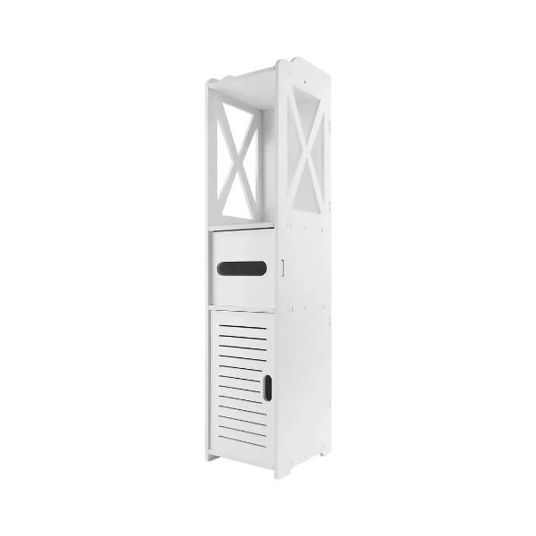 Waterproof Bathroom Storage Cabinet Free Standing Cabinet Organizer Unit White 0