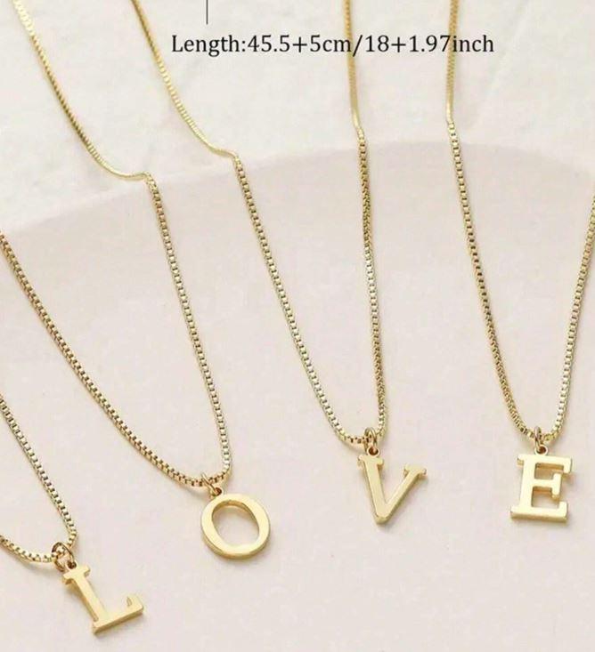 Product Introduction of A-Z Initials Necklace for Women, Gold Plated Letter Necklace, Bead Necklace, Valentine's Day Birthday Gift, Valentine Jewelry 9