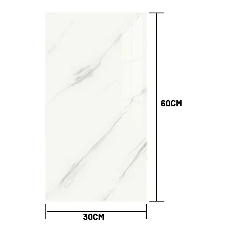 Grey Marble Peel & Stick Wall Tiles - Instant Upgrade Bathroom Kitchen Backsplash | Waterproof Self-Adhesive Vinyl Decals | 60x30cm (10 Pack) Removable Home Decor Multicolor gray wallpaper & wall trim stickers marble  tiles adhesive  wall  tiles 5