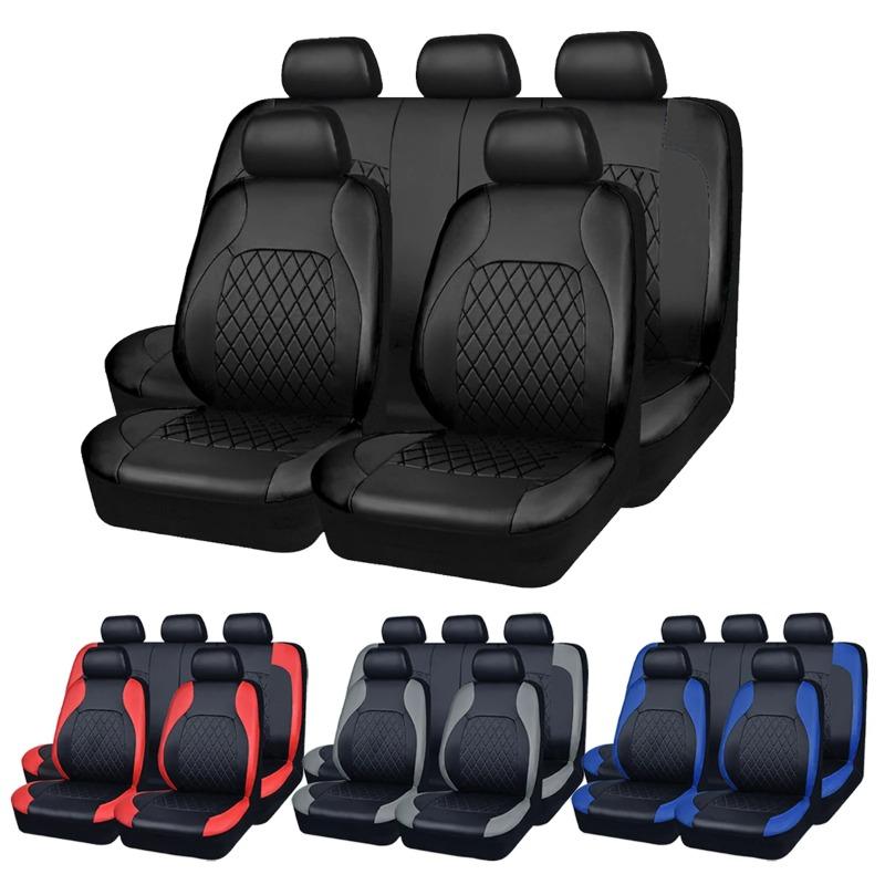 All Season Quited PU Leather Car Seat Cover Full Surrounded Seat Protector Waterproof Universal Fit Sedan Suv Pick-up Truck Seat 0
