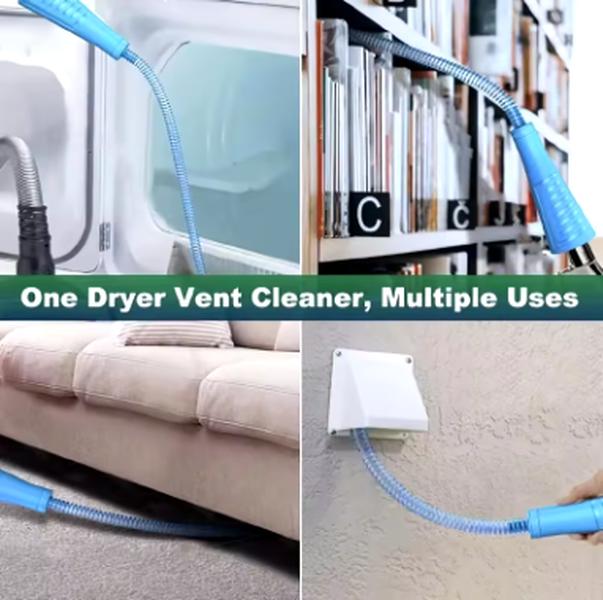 Dryer Vent Cleaner Kit Vacuum Attachment Bendable Dryer Lint Remover With Guide Wire Dryer Lint Screen Cleaning Hose 1