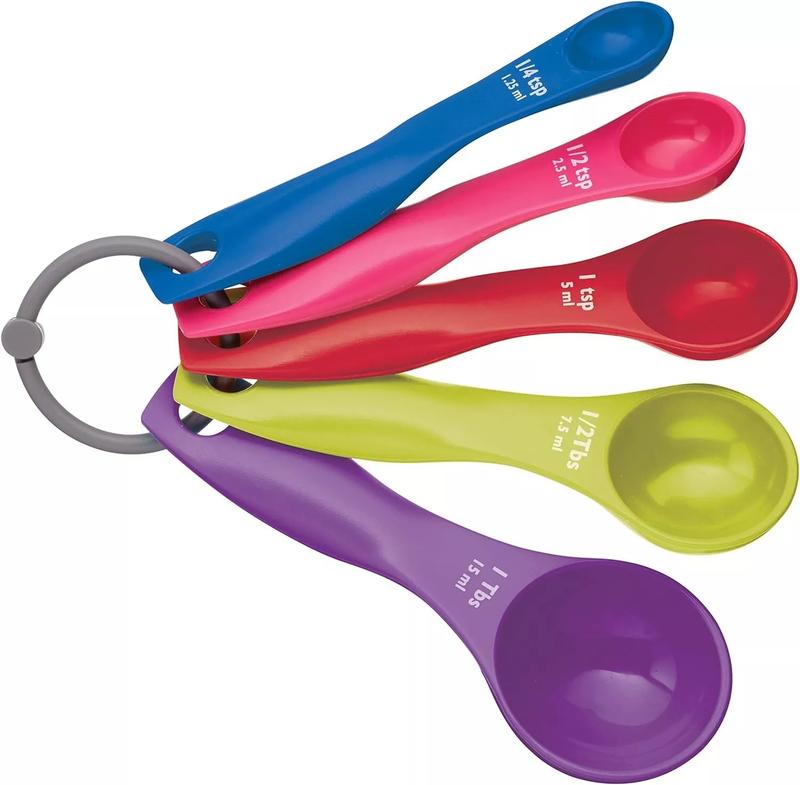Product Introduction of Set Of 5 Measuring Spoons Plastic Kitchen Utensil Teaspoon Cooking Baking Tool 3