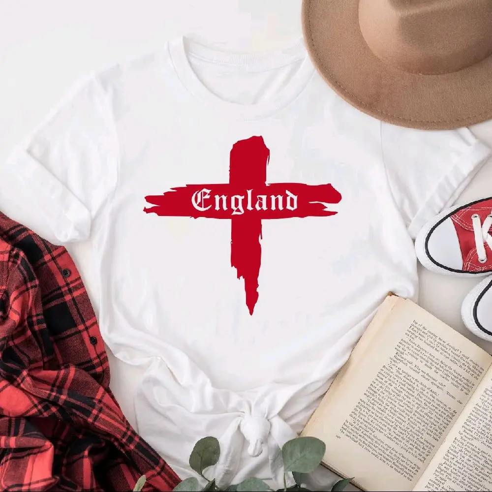 England Cross T-shirt, St Georges Day Shirt, Saint George's Parade Tee, Kids Adults Unisex Cotton Comfort Crewneck Top