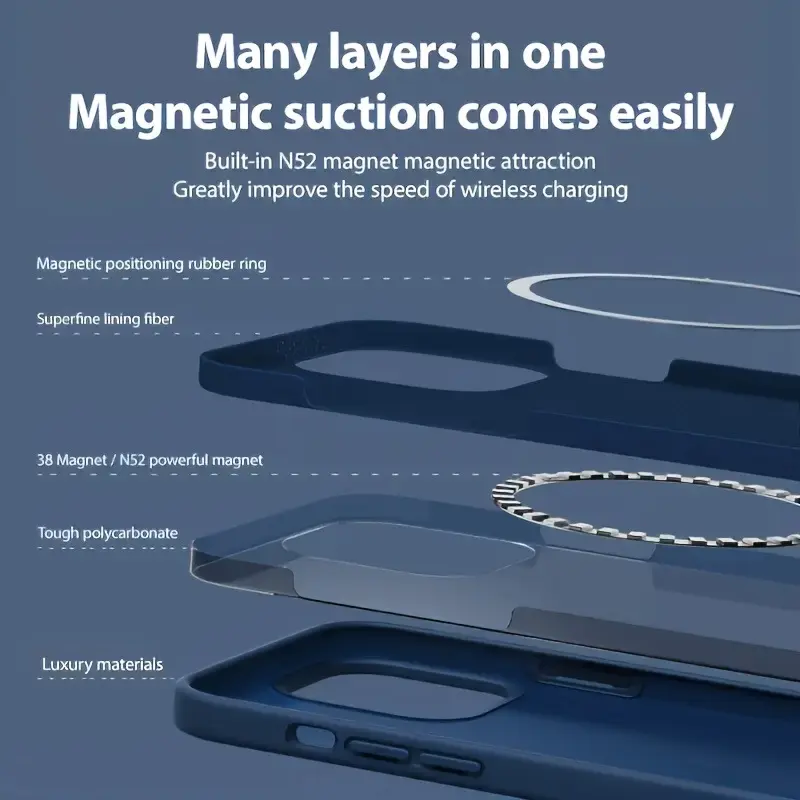[Liquid Silicone] Original Liquid Silicone Magnetic Cases for iPhone 16/15/14 Plus/13/12 Pro Max/11 - Wireless Charging Compatible - Perfect for Christmas Presents 6