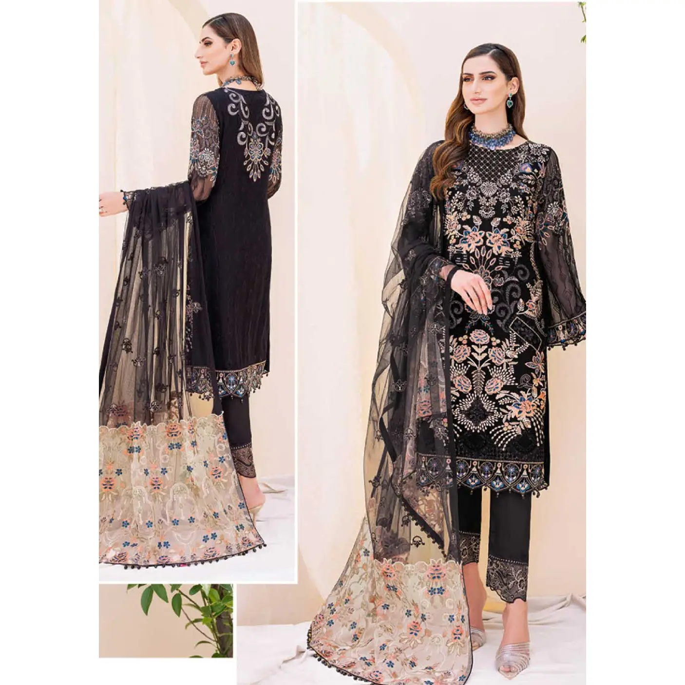 F-2301-R - Readymade - Ramsha Chiffon Collection 2023
