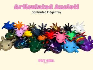3D Printed Articulated Axolotl in Multiple Colours - Perfect for Display Decor Friend Ornaments