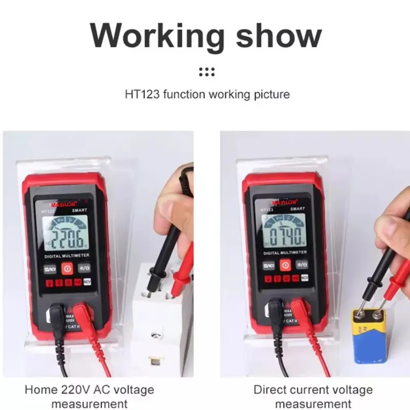 Professional Digital Multimeter Voltmeter Ohmmeter Ammeter Multi Tester Meter 4
