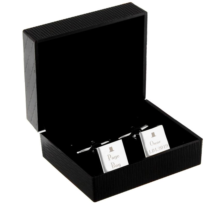 Personalised Decorative Wedding Page Boy Cufflinks 2