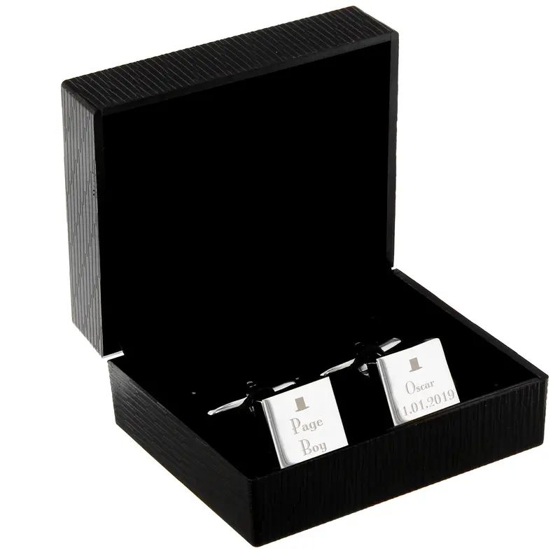 Personalised Decorative Wedding Page Boy Cufflinks 2