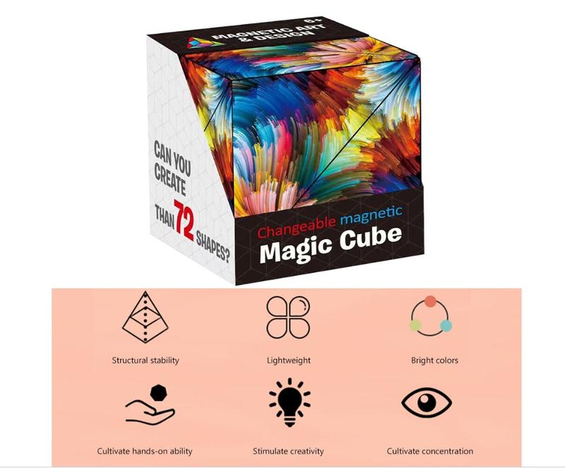 Starry Sky Rubik's Cube Set - 2 Pieces, 2-in-1 3D Puzzle Toy for Stress-Relieving Fun 1