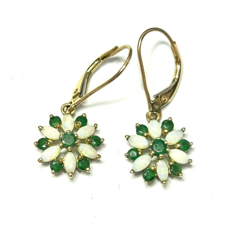 Adorable Opal & Emerald Gold Jewellery Set 2