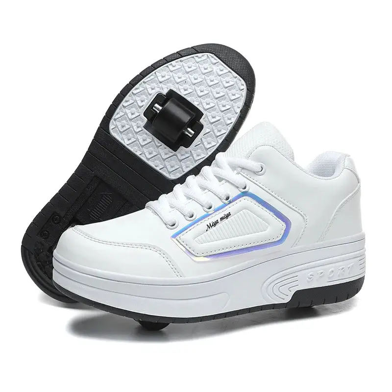 Kids 2-Wheel Roller Skate Shoes – Dual-Use Running & Walking Sneakers for Boys & Girls 👟🎠💨 2