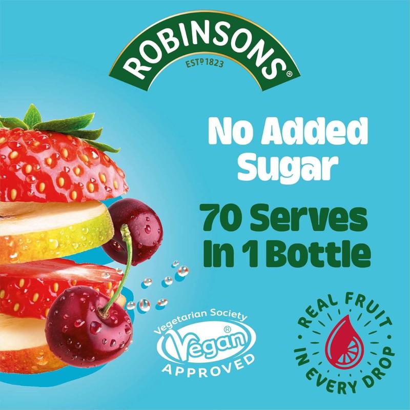 Robinsons Fruit Creations Lemon & Raspberry Squash 1L No Added Sugar Refreshing Drink 4