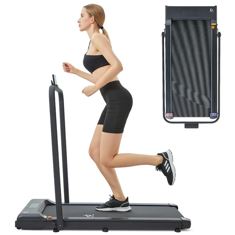 Stay Active with 2-in-1 Foldable Walking Pad Treadmill | Under Desk & With Handle | 2.0HP Quiet Motor | App & Remote Control | Portable Design | LED Display | Supports 110KG | Walk, Jog, or Run Anytime! ‍️ 0
