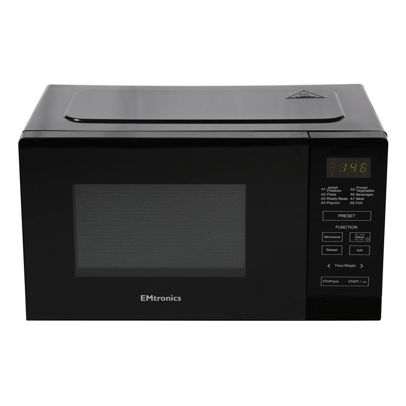 EMtronics 20 Litre Microwave 700W with Grill - Black 4