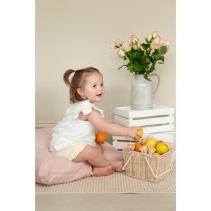 White and Lemon Smocked Top and Bloomer Short