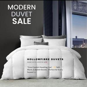HomeTex Shop CloudSoft Hollowfibre Duvet - Soft and Cozy for All Seasons - Available in All Sizes and Tog Ratings - Non-Allergic, Non-Woven - Breathable Design - Single, Double, King & Super King 4.5,10.5,13.5,15TOG UK Made