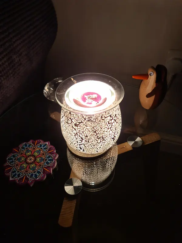 Glass Oil Burner Dish -Glass -Living Room Accessories - Wax Liquidizer - Oil Burners For Essential Oils - Wax Burners - Scents Melter - Wax Melt Holder - Room Fragrance - 1 Piece 3