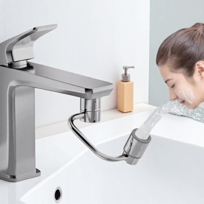 1080° Rotating Faucet Aerator Extender, Universal Splash Filter Kitchen Tap Extension, Solid Brass Made, 55/64 Inch & 15/16 Inch Threads Available 0