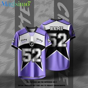 【Free Custom Name & Number】 Fast Shipping 2025 NFL Edition Jersey Jersey Tshirt Male Short Sleeve Retro Collar Full Sublimation Microfiber Viral Viral Tiktok Unisex Teamwear Ootd