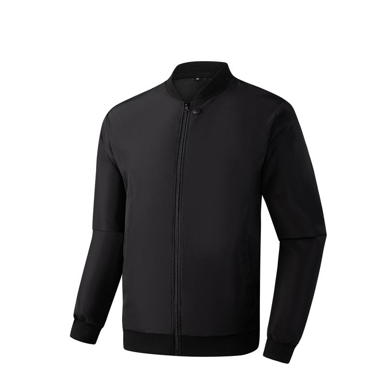 Product Introduction of 2024 Spring and Autumn New Baseball Collar Short Loose Solid Color Jacket Men's Business Casual Thin Coat Trend 6