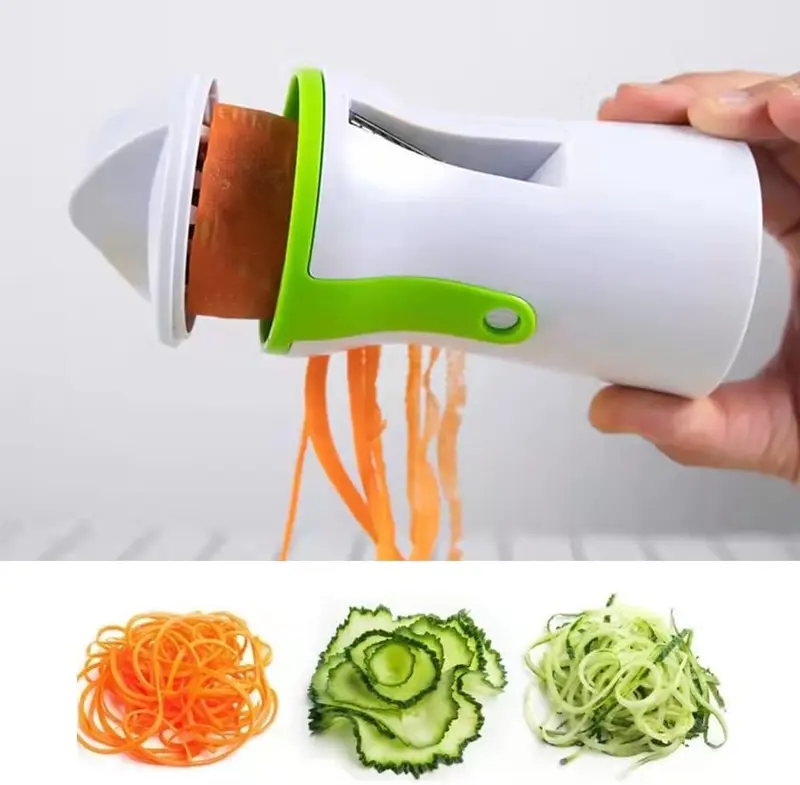 2 of a set, 3 in 1 Vegetable Spiralizer Portable Stainless Steel Slicer Veggie Pasta and Spaghetti Maker for Low Carb Gluten Free Meals 6