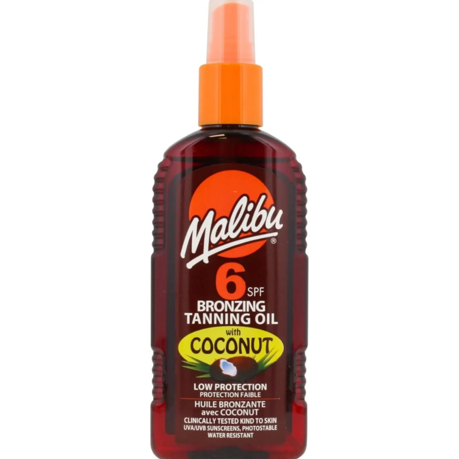 Malibu Sun SPF 6 Bronzing Tanning Oil With Coconut Oil