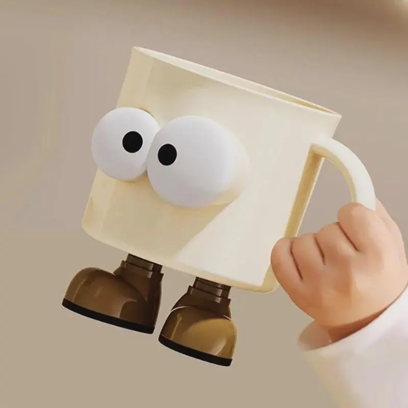 "Cartoon Big Eyes Mouthwash Cup – Creative Plastic Brushing Cup for Adults & Kids, Toothbrush Holder for Bathroom" 6