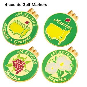 Golf Ball Markers with Magnetic Hat Clip, 4 Counts/set Funny Golf Ball Marker Hat Clip, Golf Accessories for Men Golfers Dad Boyfriend Husband